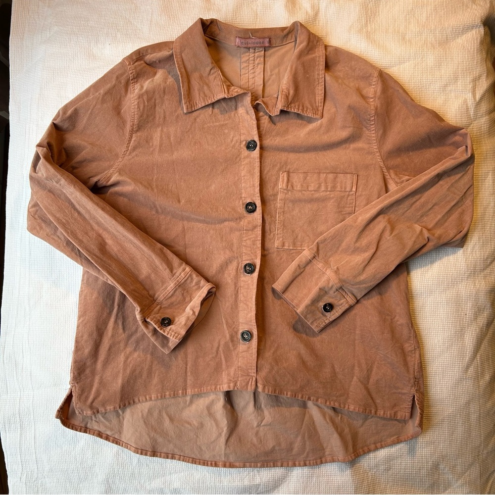 Cut Loose Women's Button Down Shirt corduroy fabric
